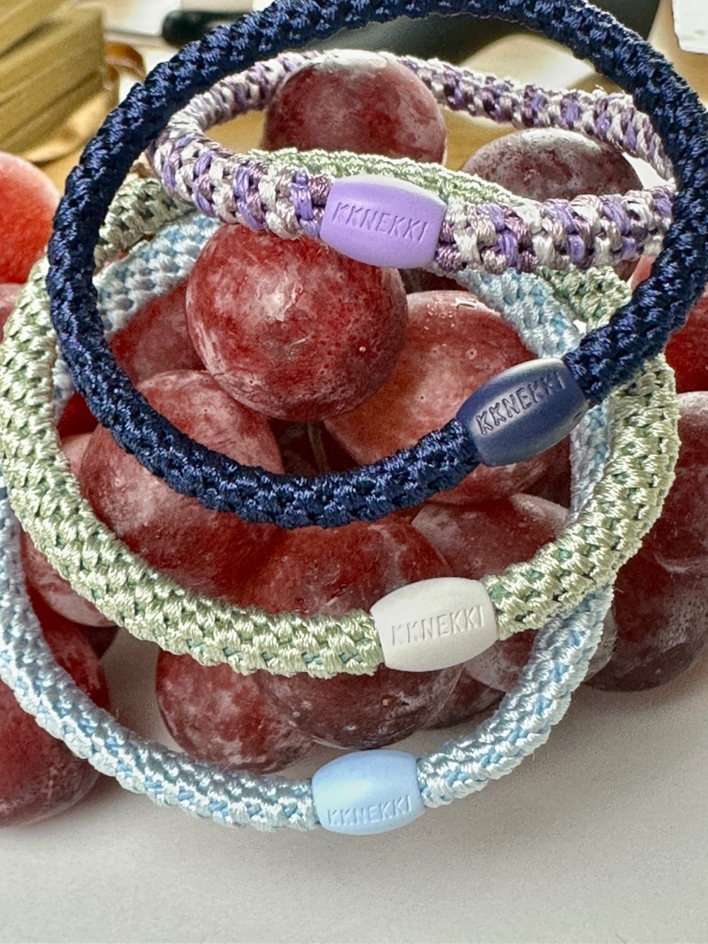 NWT 4-Bundle Authentic Original KKNEKKI Hair Ties/Elastics in Slim Mix Variety